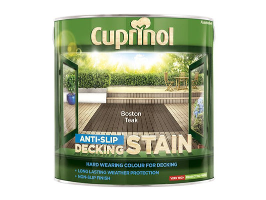 Cuprinol 5092617 Anti-Slip Decking Stain Boston Teak 2.5 litre