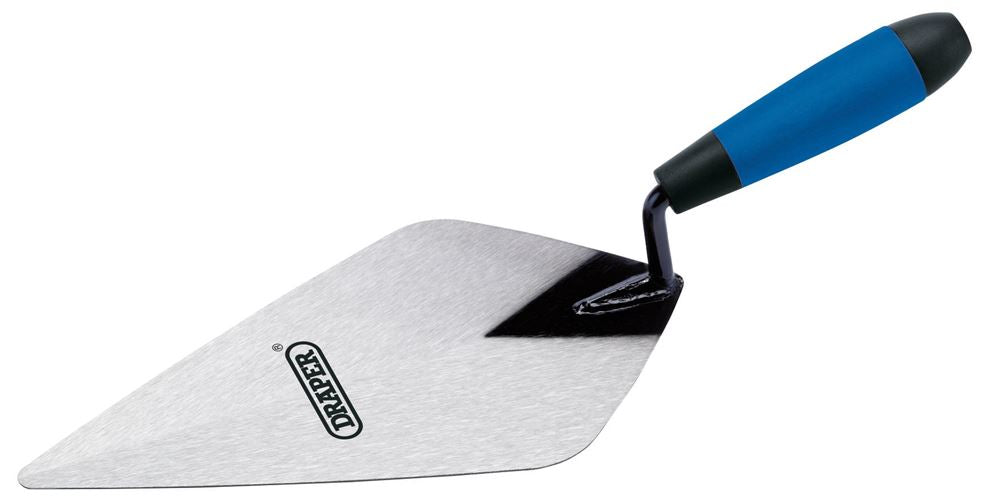 81233 Draper Soft Grip London Pattern Brick Trowel, 275mm BTSGW Brick Trowels Professional Trade DIY Workshop Garage Use