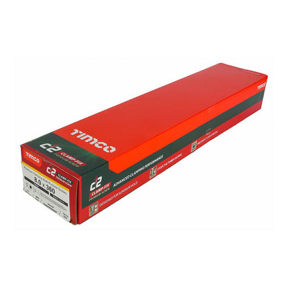 TIMCO C2 Clamp-Fix TX40 CSK ZYP 8.0 x 360 Gold Pack 25
