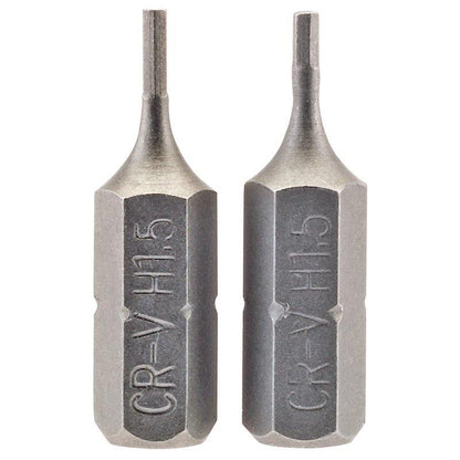 Draper 2PC 25MM 1.5MM HEX S/D BIT 63944 1/4" hex. Hexagonal E Shank Insert Bits