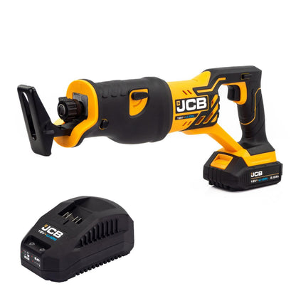 JCB 21-18RS-2X Cordless Reciprocating Saw 18V 2.0Ah 2.4A Charger 3000rpm Recip Saw Sabre Saw