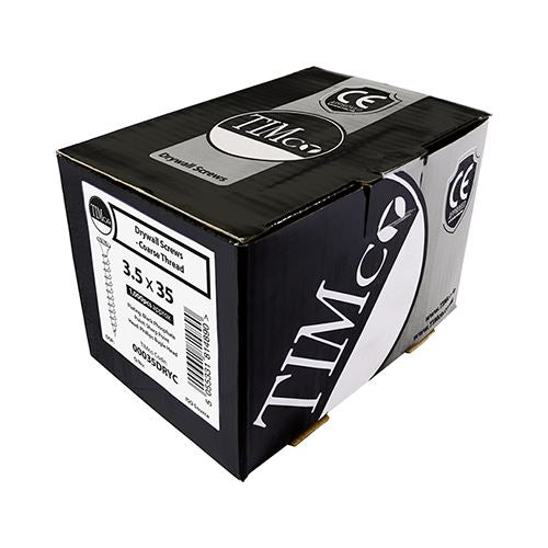 TIMCO Drywall Screw PH2 Coarse Black 4.2 x 75 Black Pack 500