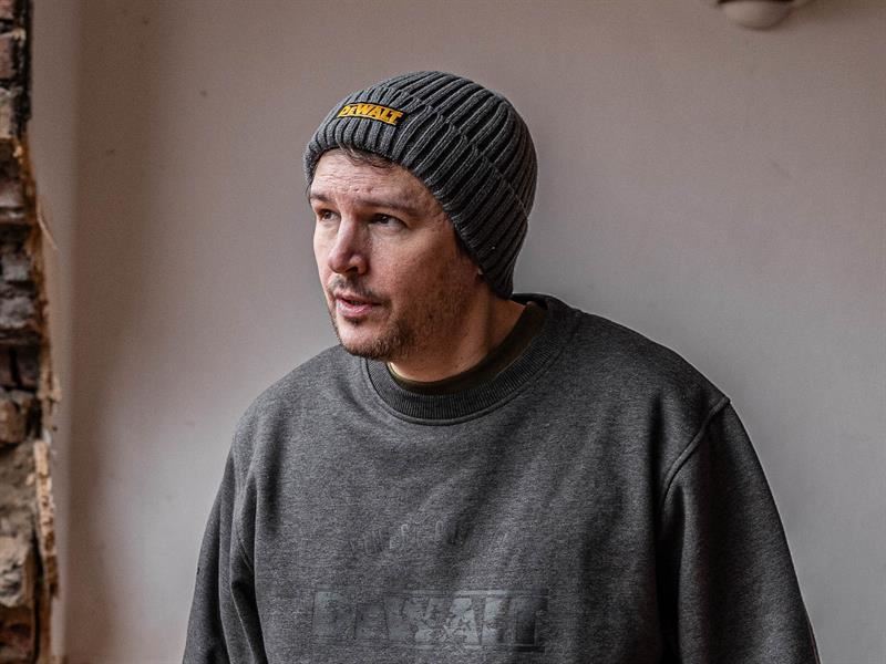 DeWalt Power Tools Indianapolis Grey Knitted Beanie Hat