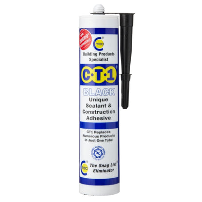12 x CT1 Black TRIBRID Multi-Purpose Sealant & Adhesive 290ml Flexible Odourless