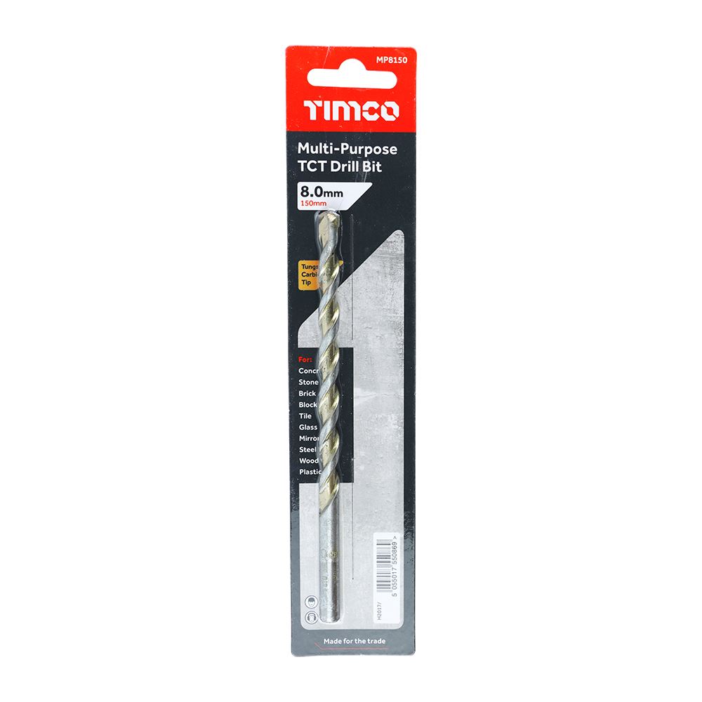 TIMCO TCT Multi-purpose Drill Bit 8.0 x 150 Pack 1