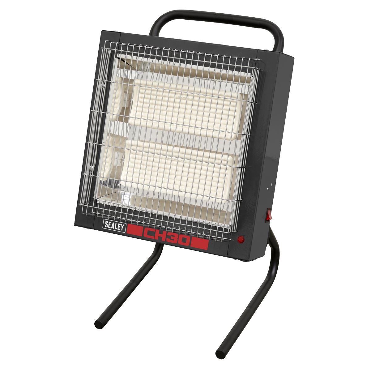 Sealey CH30 Ceramic Heater 1.4/2.8kW 230V | 1400/2800W, 230V - 13A, Thermostat, Timer, Adjustable | Powder coated metal construction with two ceramic