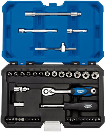 Draper 1/4 MULTI-DR SOCKET SET 43PCE 16479 1/4 Sq. Dr. Metric Draper Expert Multi-DriveÂ® Socket Set (43 Piece)