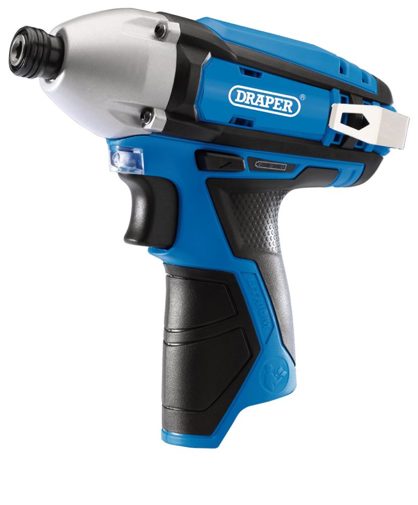 Draper 12V IMPACT DRIVER KIT 70332 70332 12V Impact Driver, 1/4" Hex., 1 x 1.5Ah Battery, 1 x Fast Charger