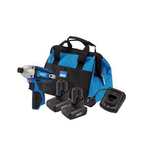 30605 Draper 12V Impact Driver Kit, 2 x 4.0Ah, 1 x Fast Charger, 1 x Tool Bag Spanner/Wrench Impact Drivers and Wrenches Professional Trade DIY Work