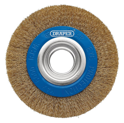 Draper BENCH GRINDER WIRE WHEEL 150MM 08066 Brassed Steel Bench Grinder Wire Wheel Brushes