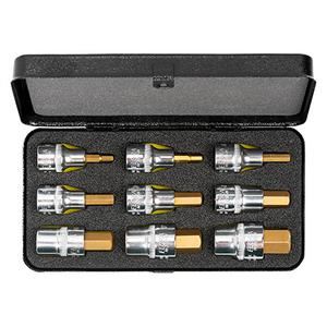 Draper 9 PC HEX KEY SOCKET SET 1/2DR 66202 1/2 Sq. Dr. Metric Hexagon Socket Bit Set (9 Piece)