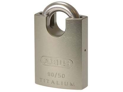 ABUS 55902 90RK/50 TITALIUM™ Padlock Closed Shackle Carded
