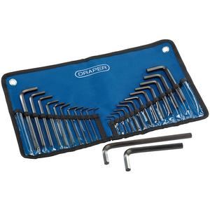 Draper HEXAGON KEY SET & WALLET 25PC 33892 Metric/Imperial Combined Hexagon Key Set (25 Piece)