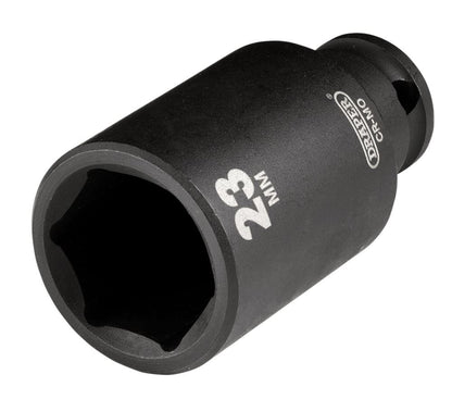 Draper 23MM IMPACT DEEP SOCKET 3/8DR Metric Deep Impact Sockets, 3/8" Sq. Dr.