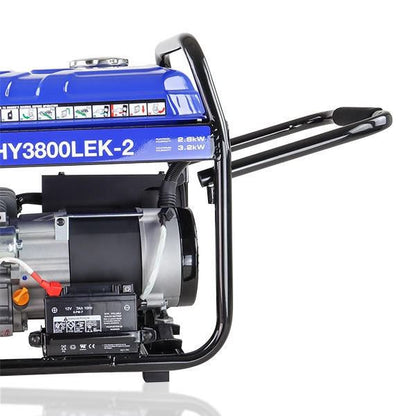 Hyundai HY3800LEK-2 Petrol Generator 3.2kW 4kVA Electric Start Portable Site Power Backup Power Portable Backup Site Power
