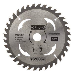 Draper TCT SAW BLADE 165MM 36T CONS 26013 Fibreglass Shaft Stubby Claw Hammer