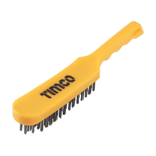 TIMCO Plastic Handle Wire Brush 6 Rows Pack 1