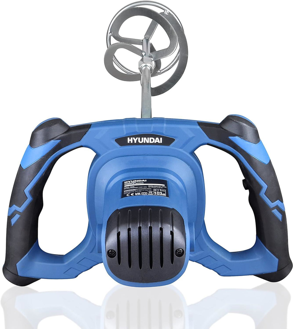 Hyundai HYPM1600E Electric Paddle Mixer 1600W 230V 240V 5pc Trowel Set Plaster Mortar Mixer Cement Mixer