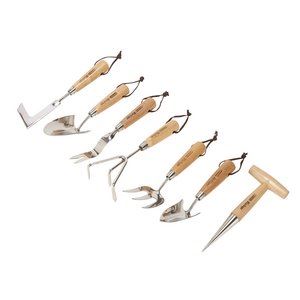 Draper 7PC S STEEL GARDEN TOOL SET 09000 Heritage Stainless Steel Garden Tool Set with Ash Handles (7 Piece)
