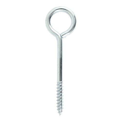 TIMCO Vine Eyes - BZP 75mm Silver Pack 4