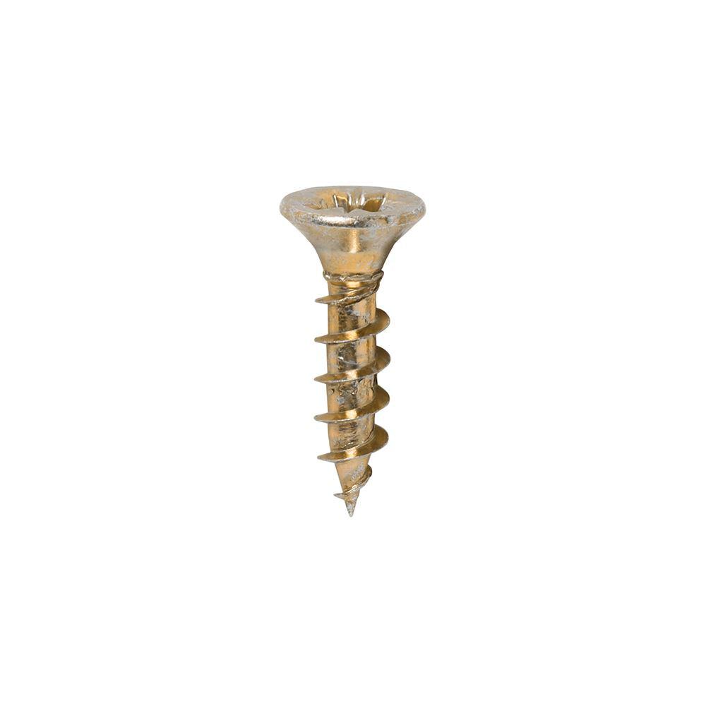 TIMCO Solo Woodscrew PZ2 CSK ZYP 3.5 x 15 Gold Pack 200