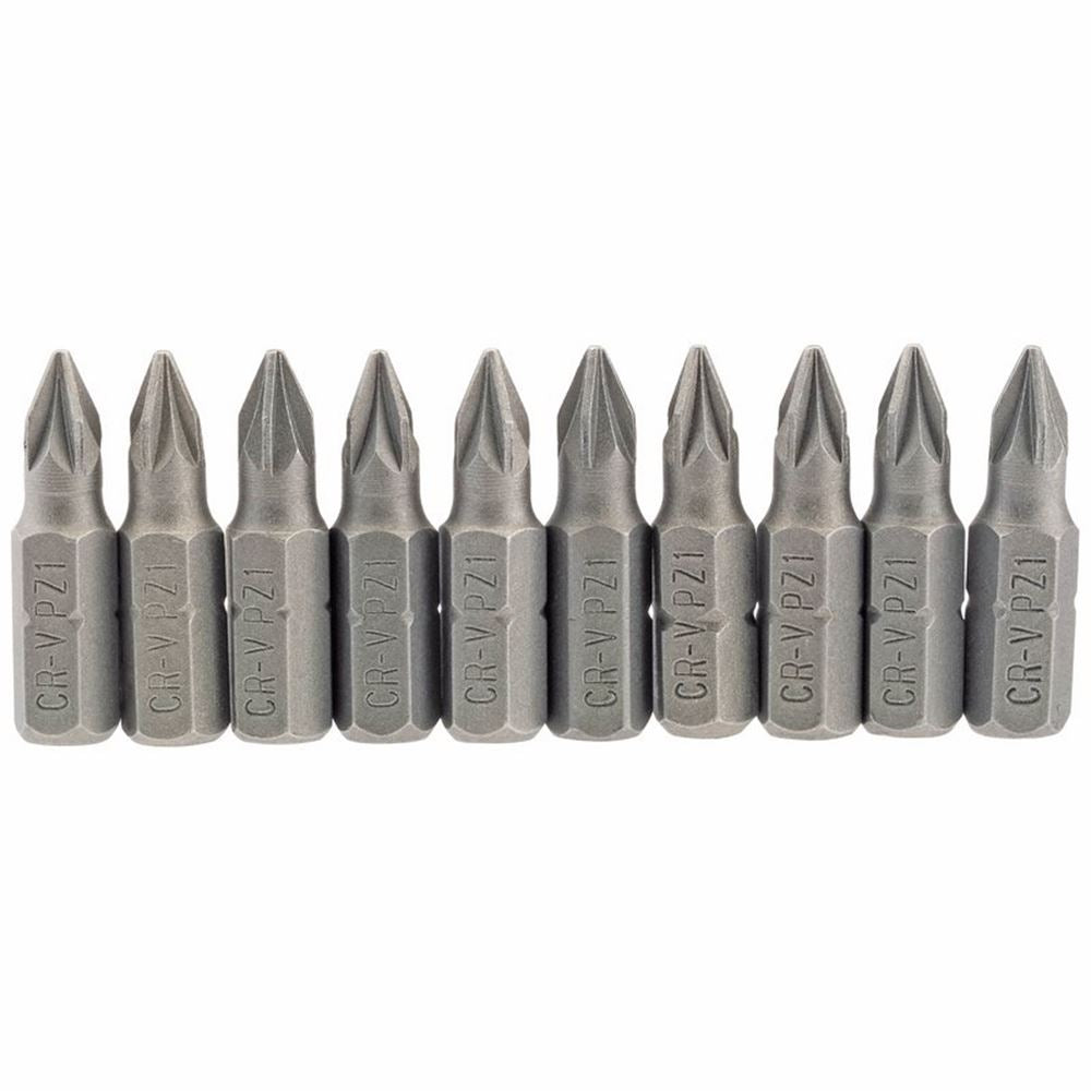Draper 10PC 25MM NO1 PZ.S/D BIT 64047 1/4" Hex. PZ TYPE E Shank Insert Bits