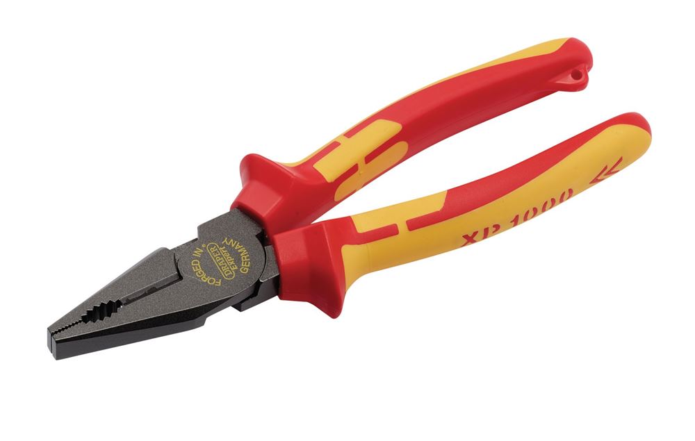 Draper 200MM H/L COMBI PLIER(TETHERED 99064 99064 VDE Hi-Leverage Combination Pliers, 200mm, Tethered
