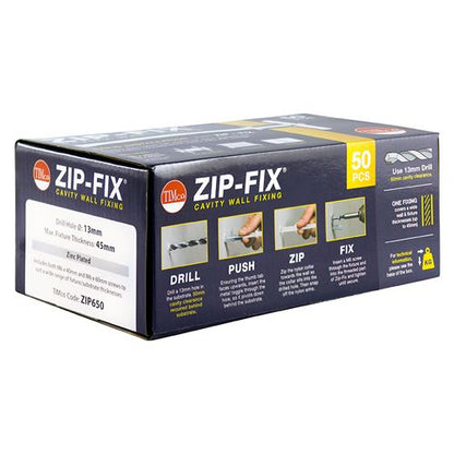 TIMCO Zip-Fix Cavity Wall Fixing M6 Pack 50