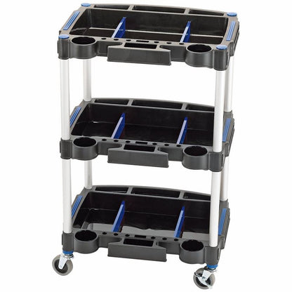 04612 Draper 3 Tier Workshop Trolley WST-2 Tool Trolleys Professional Trade DIY Workshop Garage Use