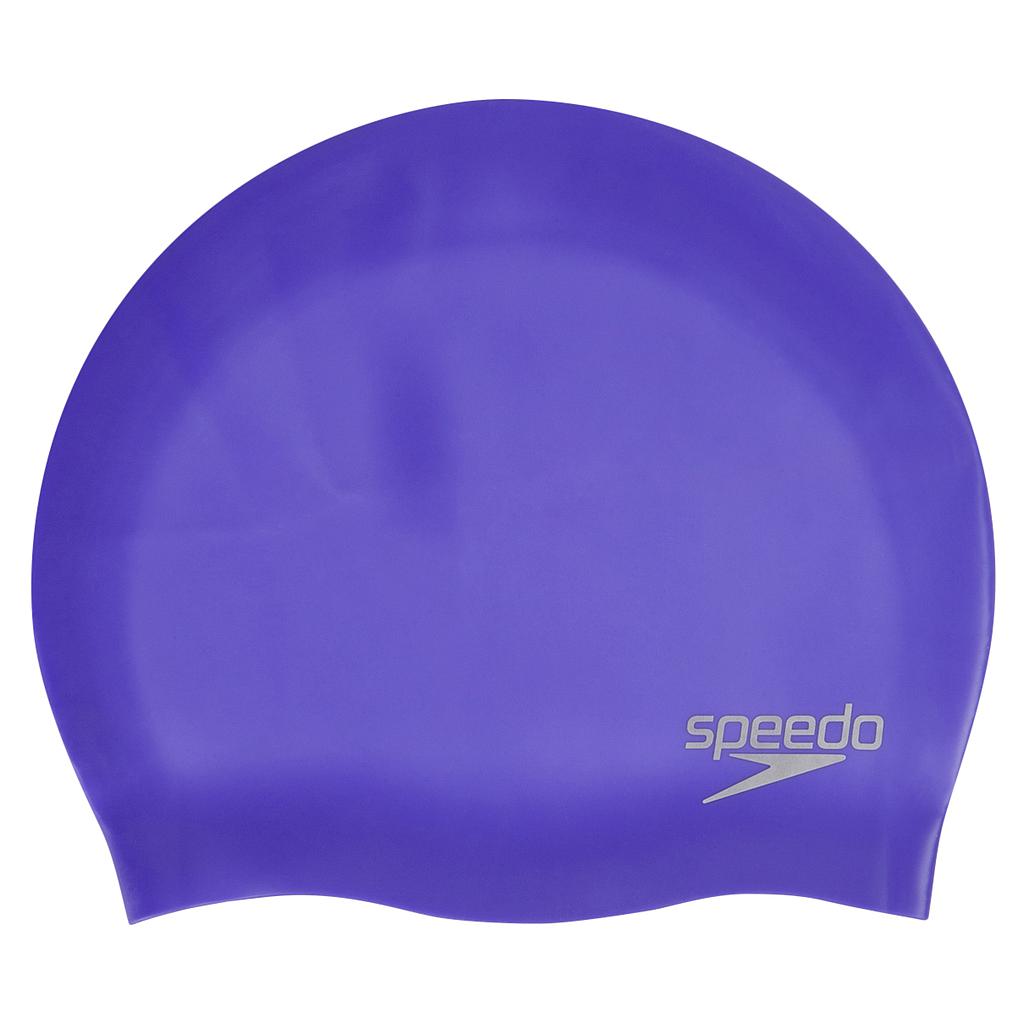 Speedo Moulded Silicone Cap Purple Junior