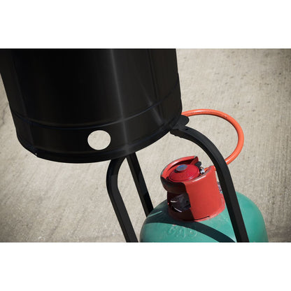 Dellonda DG1 Outdoor Garden Gas Patio Heater 13kW Commercial & Domestic Use, Black | Wheels, Tip-Over Switch, Adjustable