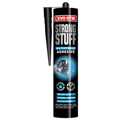 12 Pack EVO-STIK Strong Stuff Waterproof Grab Adhesive Multi Purpose Bonding 290ml