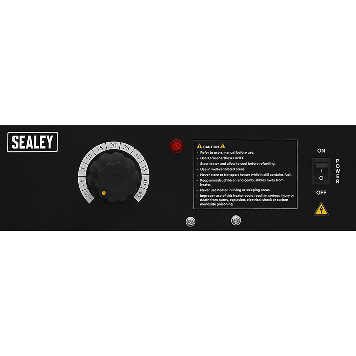Sealey AB2050 Space Warmer Kerosene/Diesel Heater with Wheels 205,000Btu/hr | 205,000Btu/hr(60kW), 230V~50Hz, Thermostat, Wheels