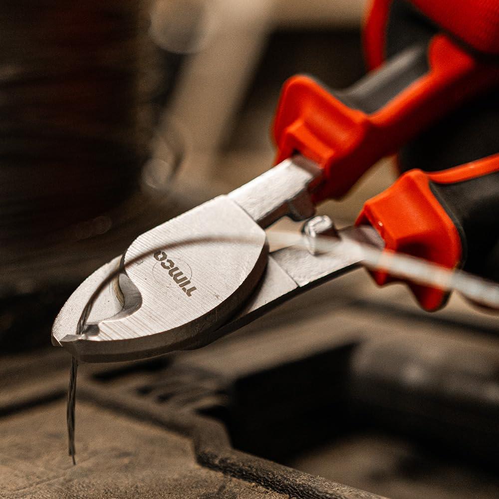 TIMCO Cable & Wire Cutters 8 Inch 200mm Heavy Duty Electricians Pliers