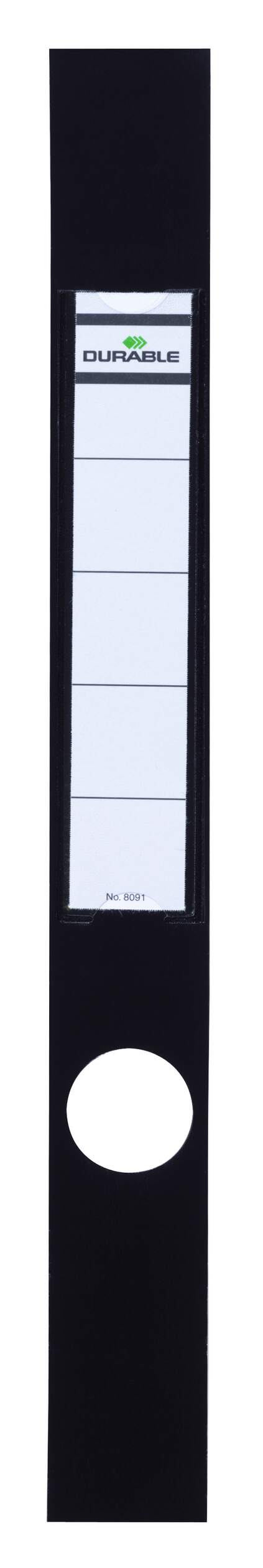 Durable ORDOFIX Adhesive Ring Binder Spine Labels | 10 Pack | 40mm Black