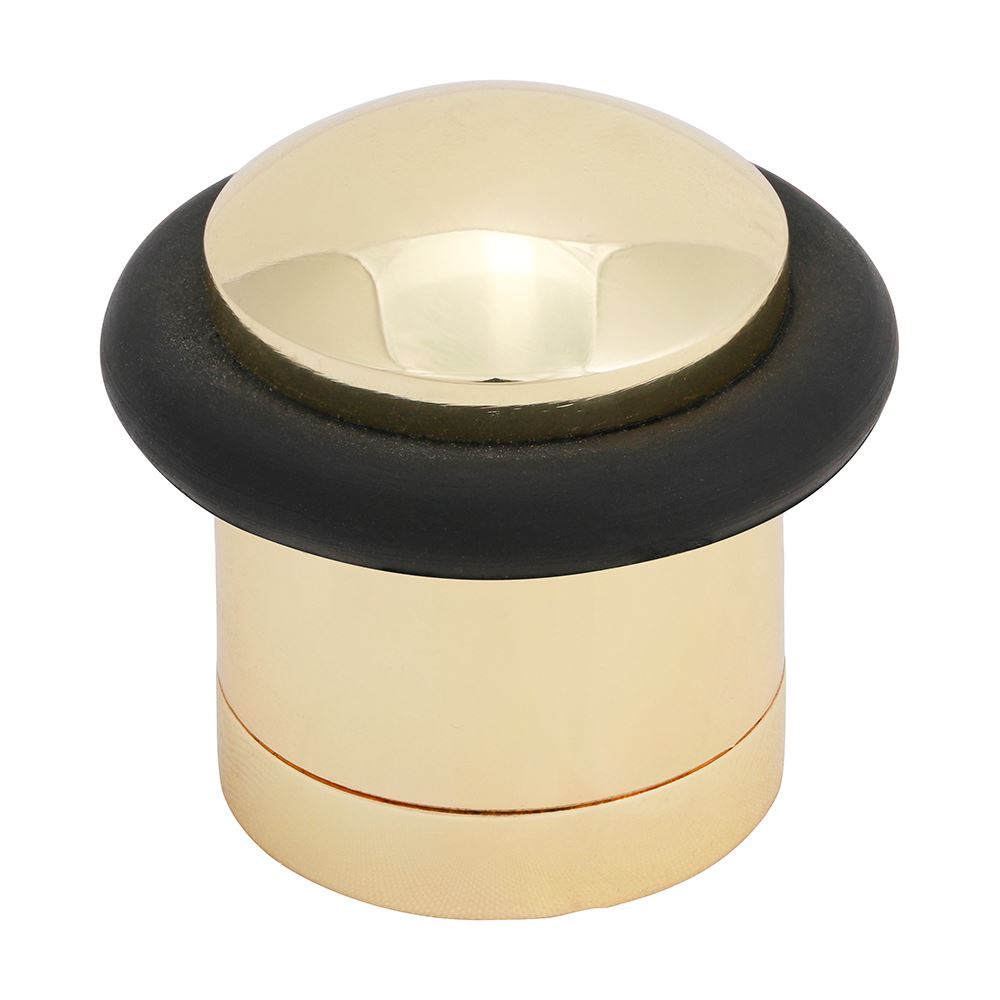 TIMCO Cylinder Door Stop Pol. Brass 41mm Pack 1