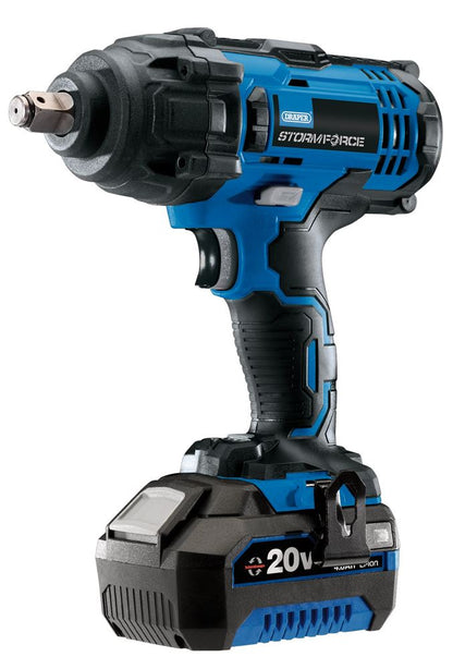 43785 Draper Storm Force Storm Force 20V Mid-Torque Impact Wrench, 1/2 Sq. Dr., 400N Spanner/Wrench 20V Storm Force Power Interchange Range Professi