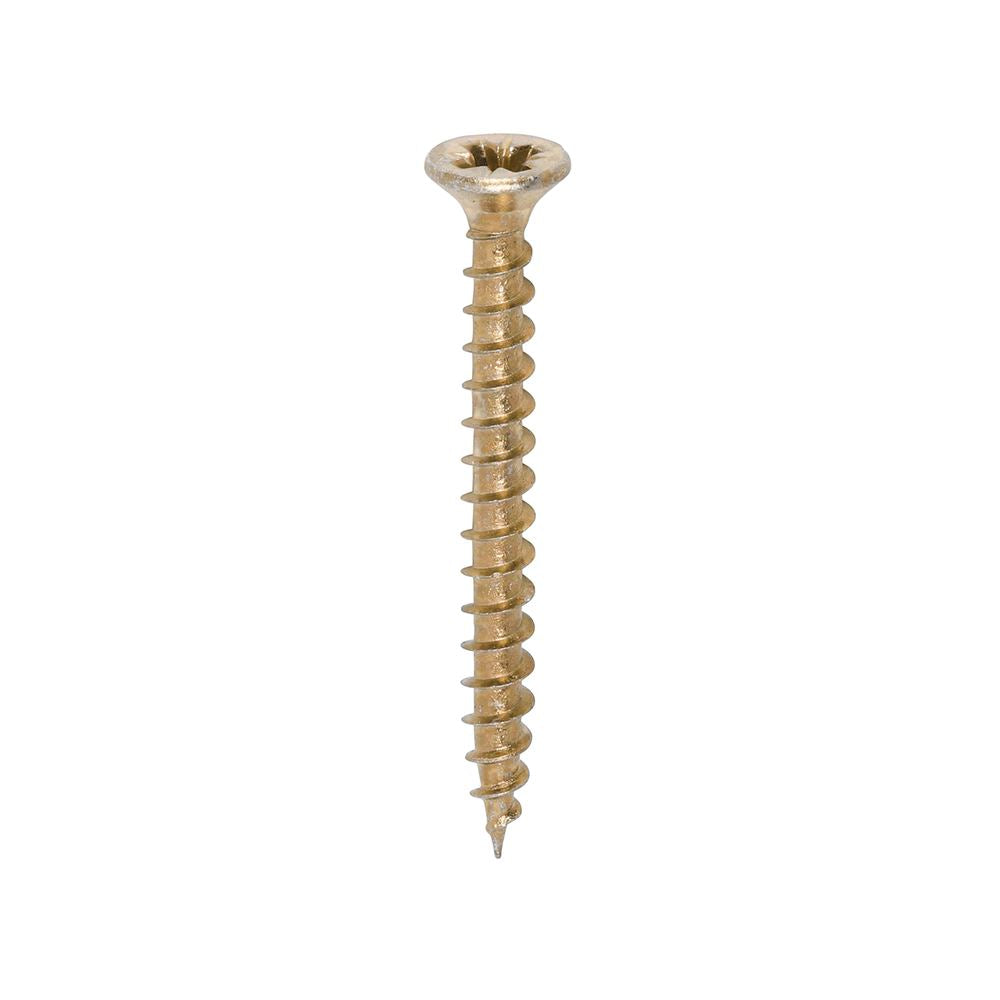 TIMCO Solo Woodscrew PZ2 CSK ZYP 3.5 x 35 Gold Pack 200