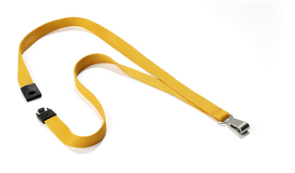 Durable Soft Premium Neck Lanyards with Clip & Safety Release| 10 Pack | Yellow