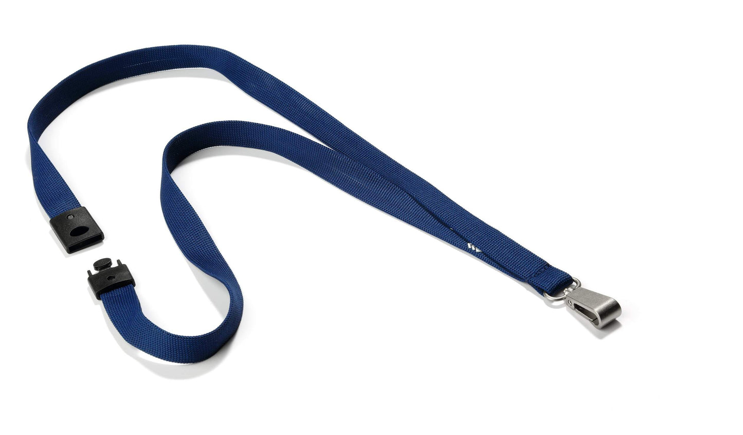 Durable Soft Premium Lanyards with Clip and Safety Release | 10 Pack | Blue