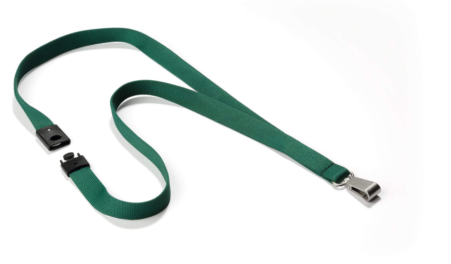 Durable Soft Premium Lanyards with Clip and Safety Release | 10 Pack | Green