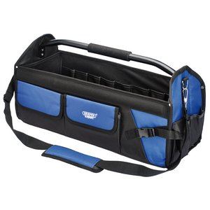31595 Draper Expert Expert Folding Tote with Tubular Steel Handle, 610mm FTTB24 Tool Bags Professional Trade DIY Workshop Garage Use