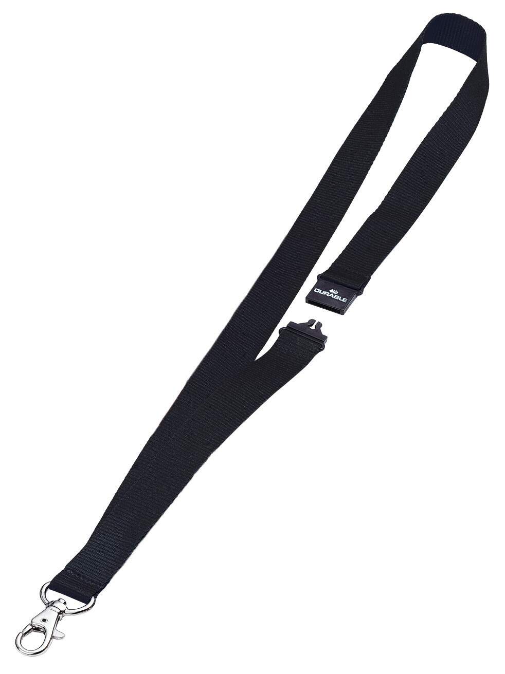 Durable Soft Neck Lanyards with Clip and Safety Release | 10 Pack | Black