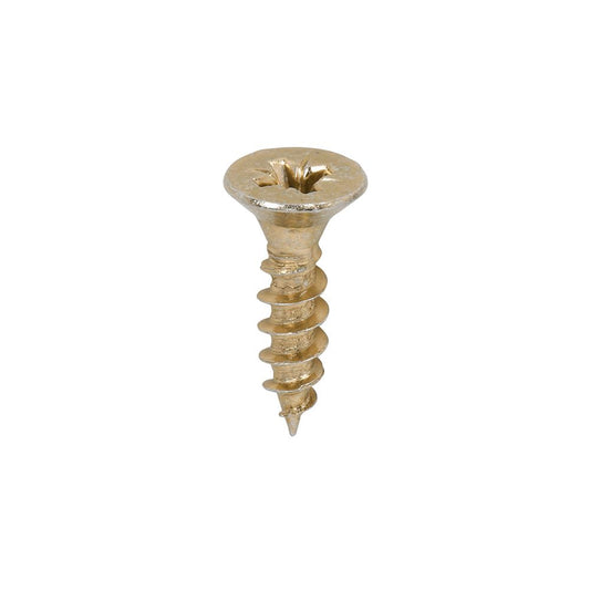 TIMCO Classic Screw PZ2 CSK ZYP 5.0 x 20 Gold Pack 200