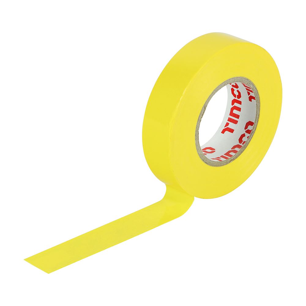 TIMCO PVC Insulation Tape Yellow Yellow 25m x 18mm Pack 10.0