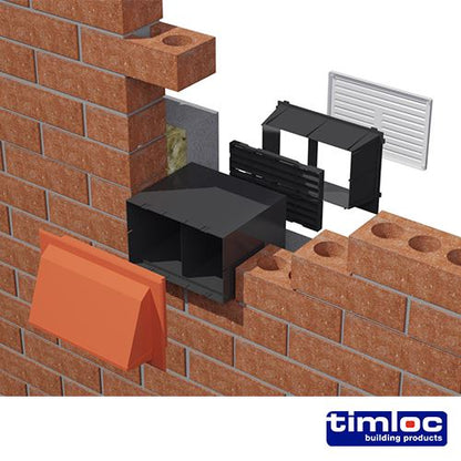 TIMCO Thro-Wall Cav Sleeve Ext Black 229 x 152 Black Pack 1