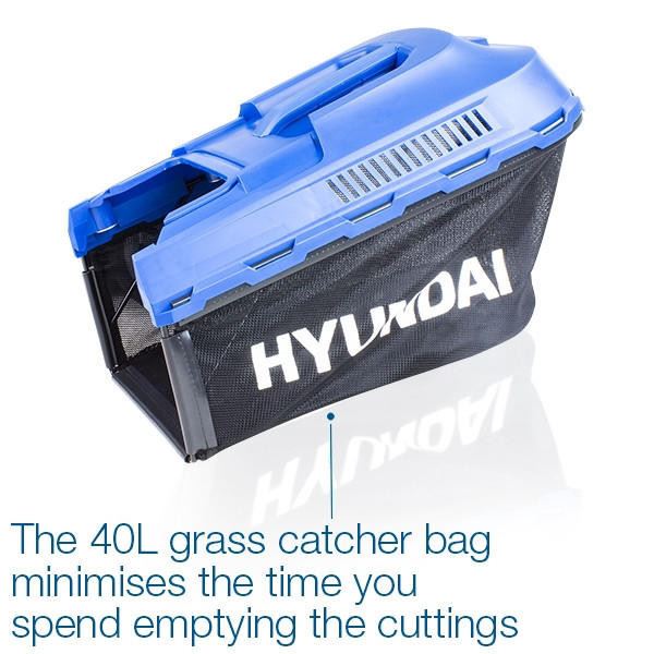 Hyundai HYM40LI380P Cordless Lawn Mower 40V 38cm Rear Roller Li-Ion Battery & Charger Garden Mower Garden Grass Cutting