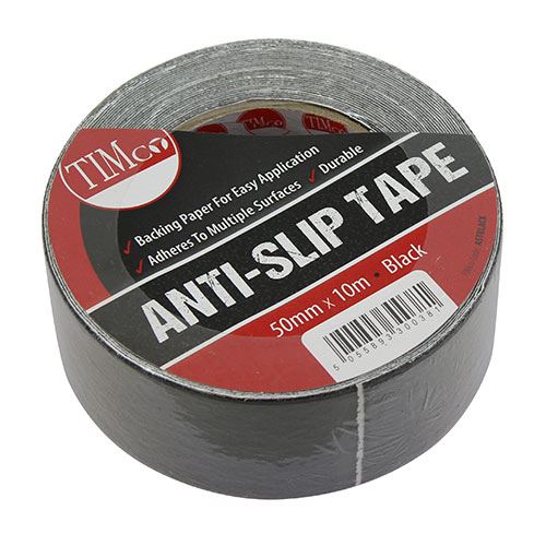 TIMCO Anti-Slip Tape Black Black 10m x 50mm Pack 1.0