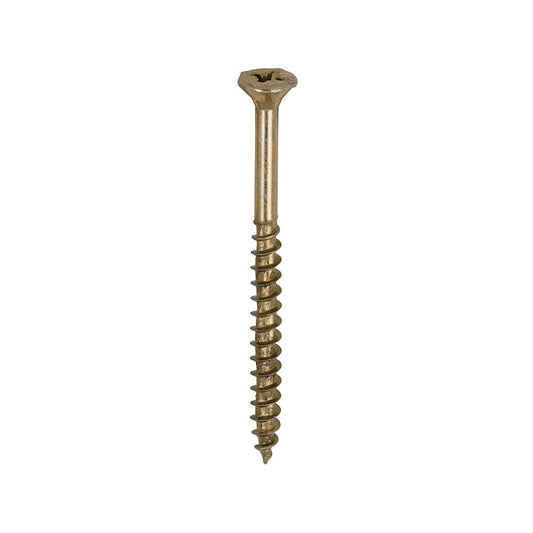 TIMCO Velocity Screw PZ3 CSK ZYP 6.0 x 80 Gold Pack 200