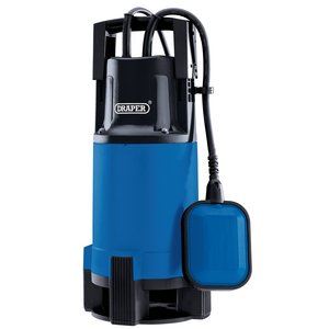 98920 Draper 110V Submersible Dirty Water Pump with Float Switch, 216L/min, 750W Submersible Water Pumps Professional Trade DIY Workshop Garage Use